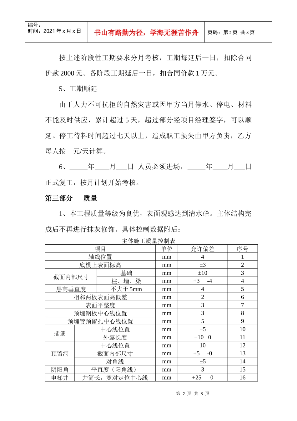 建筑企业劳务分包合同_第2页