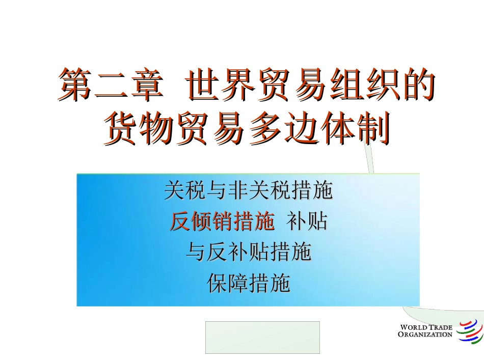 货物贸易法律制度(2)反倾销法律制度_第1页