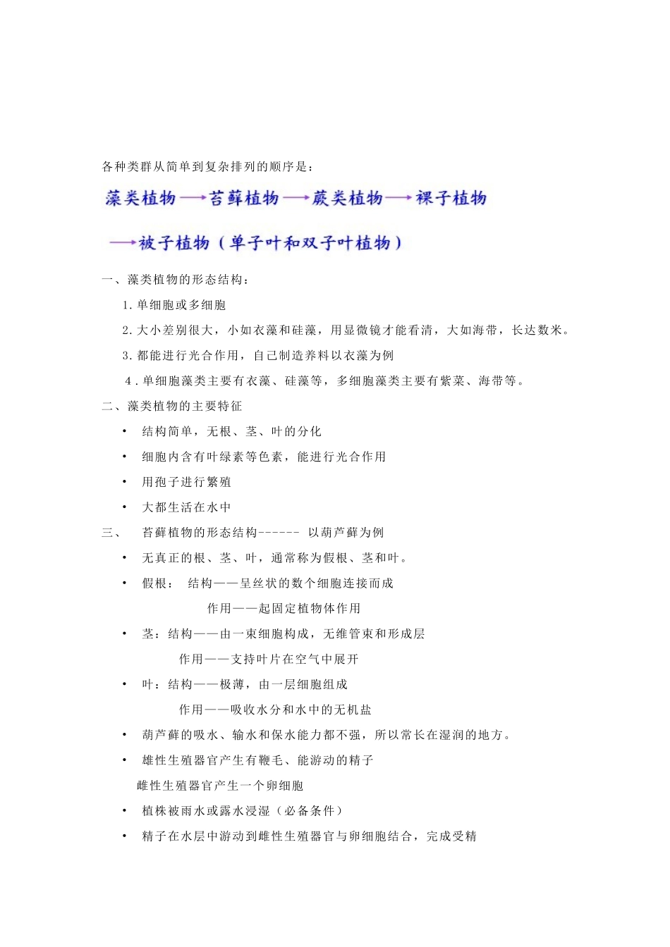 八年级生物下册 第9单元 生物的多样性 第二节 五彩缤纷的植物世界名师教案 苏教版_第2页