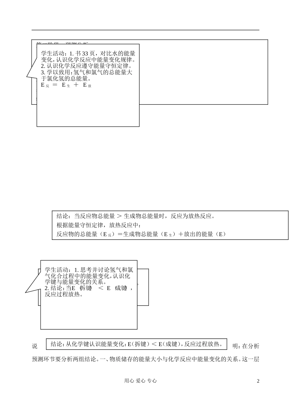 高中化学《化学能与热能》教案1 新人教版必修2_第2页