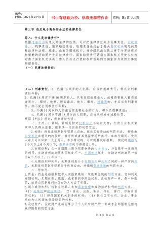 第七讲 电子商务安全法的法律责任