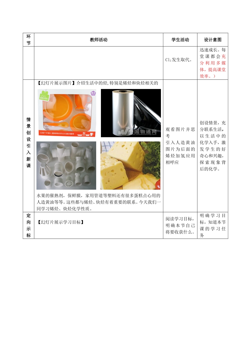 高中化学 第1章 第3节 烃 第2课时 烯烃和炔烃的化学性质教案 鲁科版选修5-鲁科版高二选修5化学教案_第3页