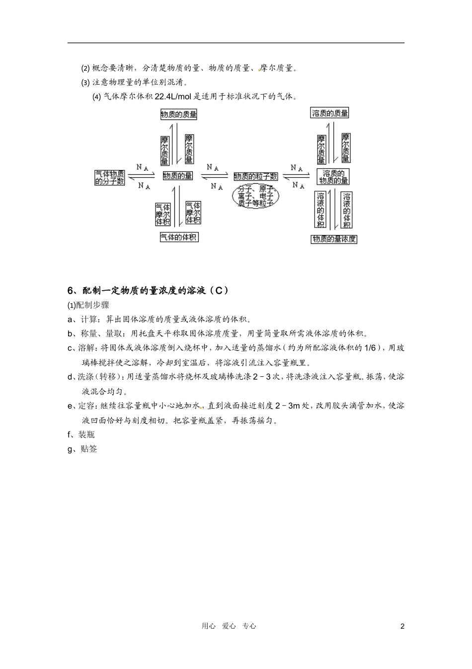 高中化学 第二节：物质的量教案 新人教版必修1_第2页