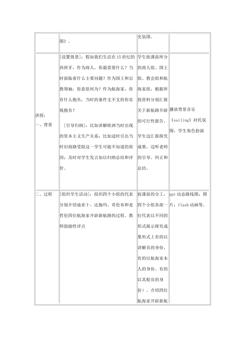 高中历史 第7课 新航路的开辟教案39 岳麓版必修2-岳麓版高一必修2历史教案_第3页