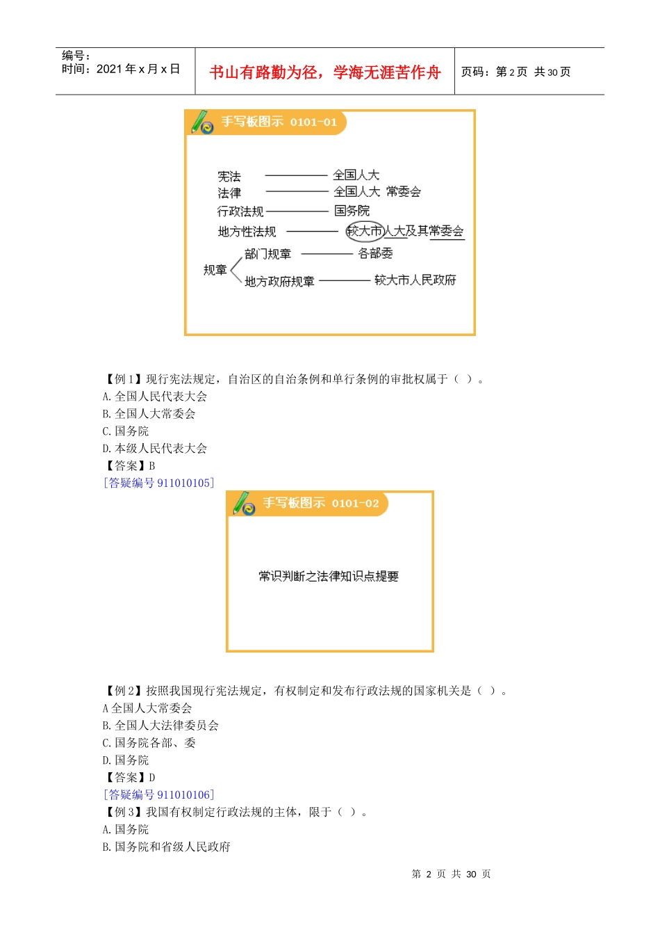 XXXX华图笔试协议班法律和政治_第2页