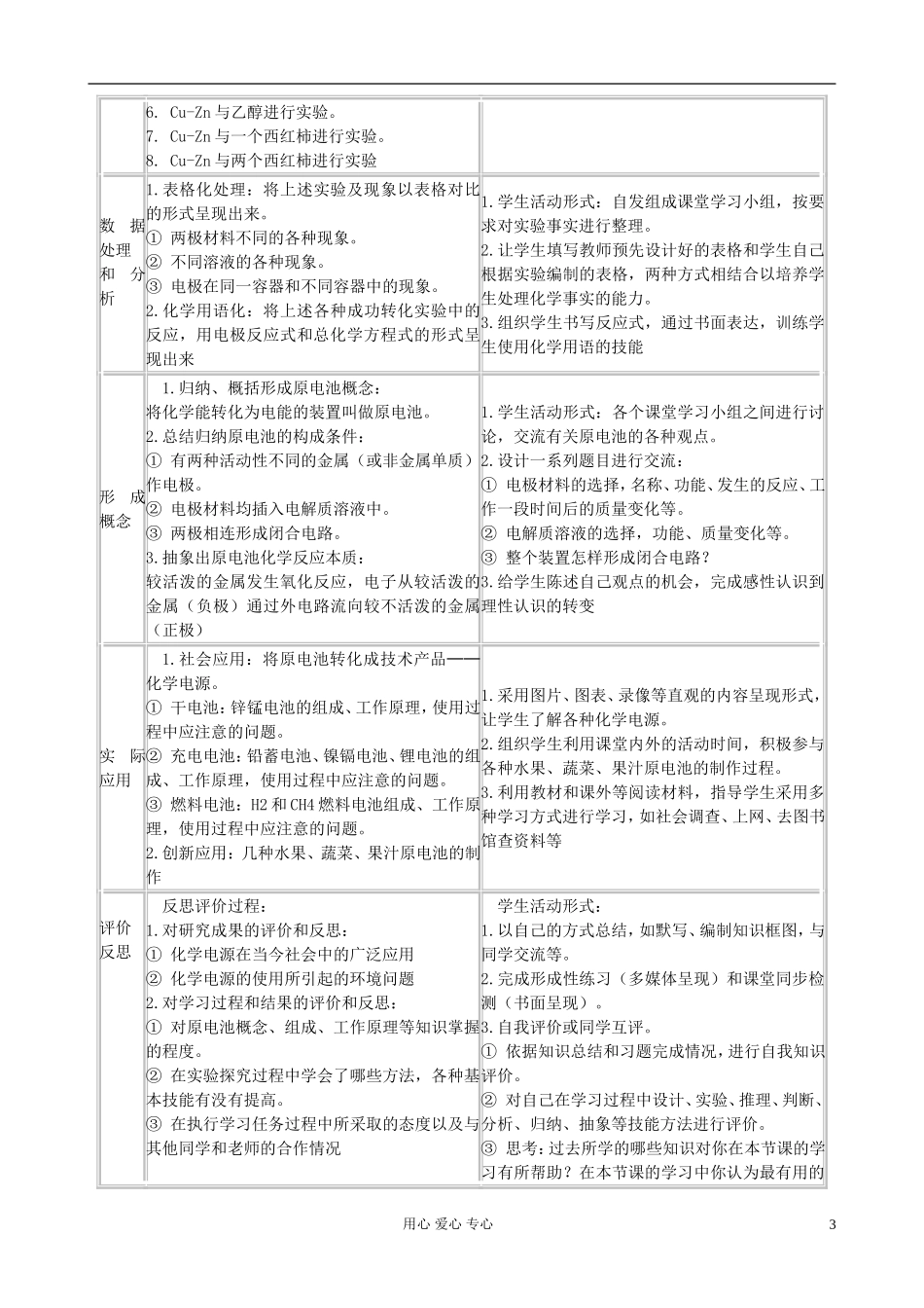 高中化学《化学能与电能》教案3 新人教版必修2_第3页