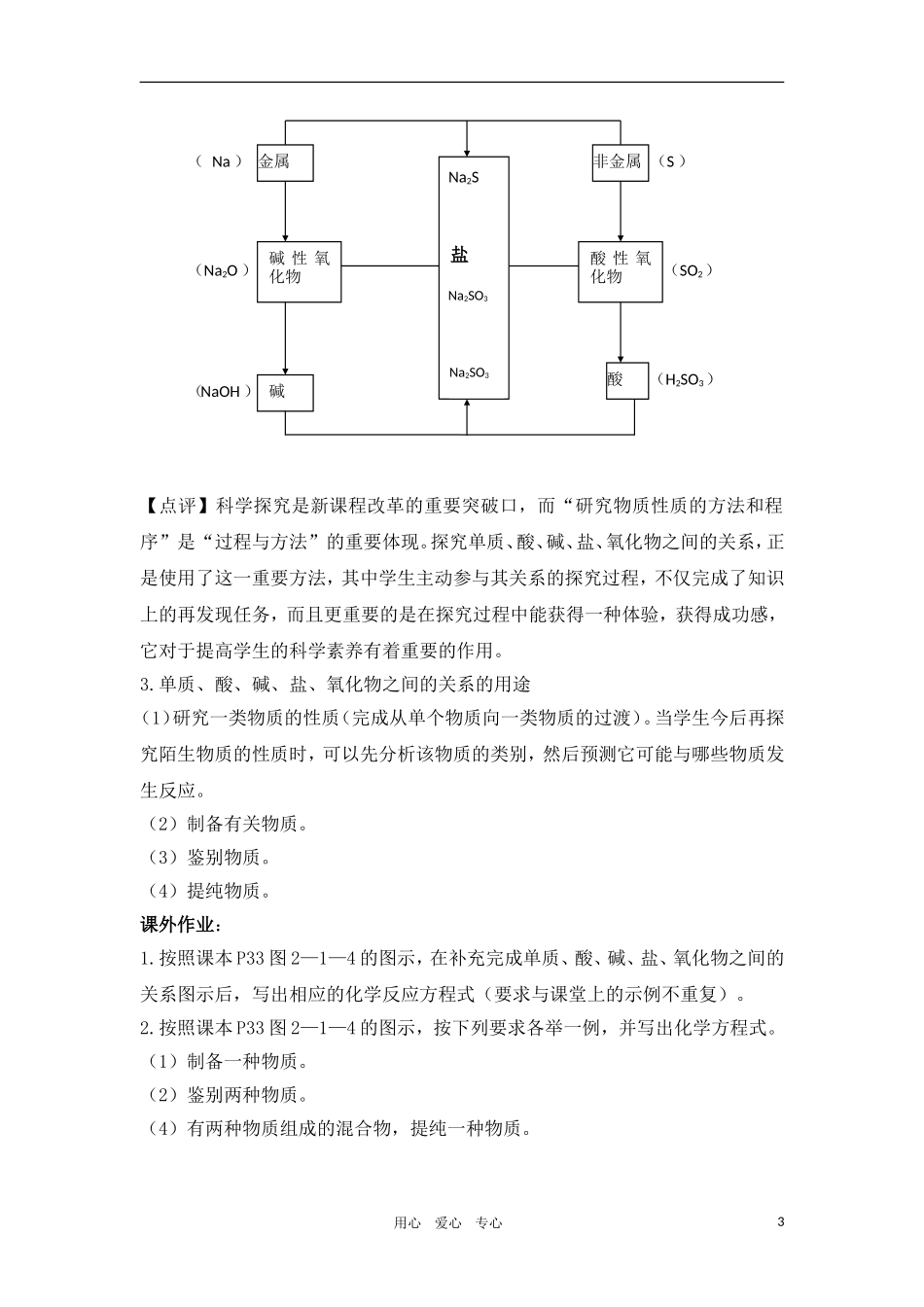 高中化学 物质的分类 教案1 鲁科版必修2_第3页