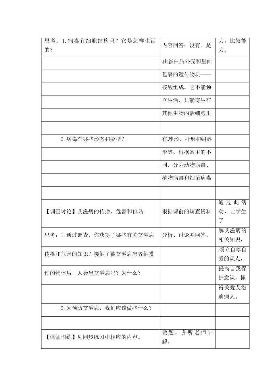 江苏省昆山市锦溪中学八年级生物下册 23.2 传染病的预防（第1课时）教案 苏科版_第2页