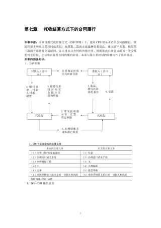 第七章托收结算方式下的合同履行