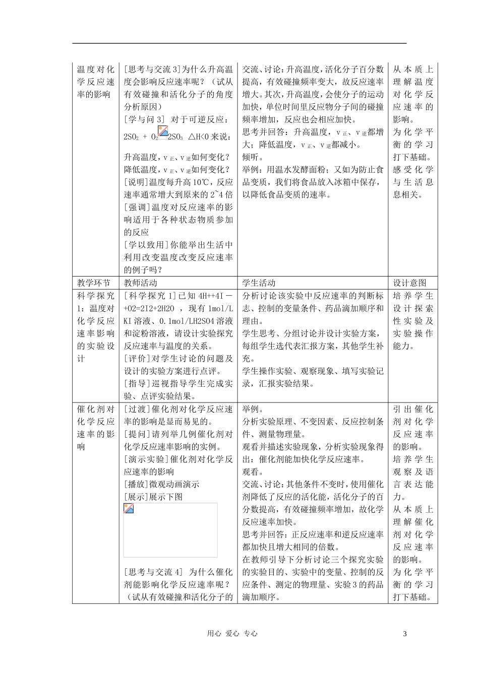 高中化学 第二章 化学反应速率和化学平衡 第二节 影响化学反应速率的因素教案 (1)新人教版选修4_第3页