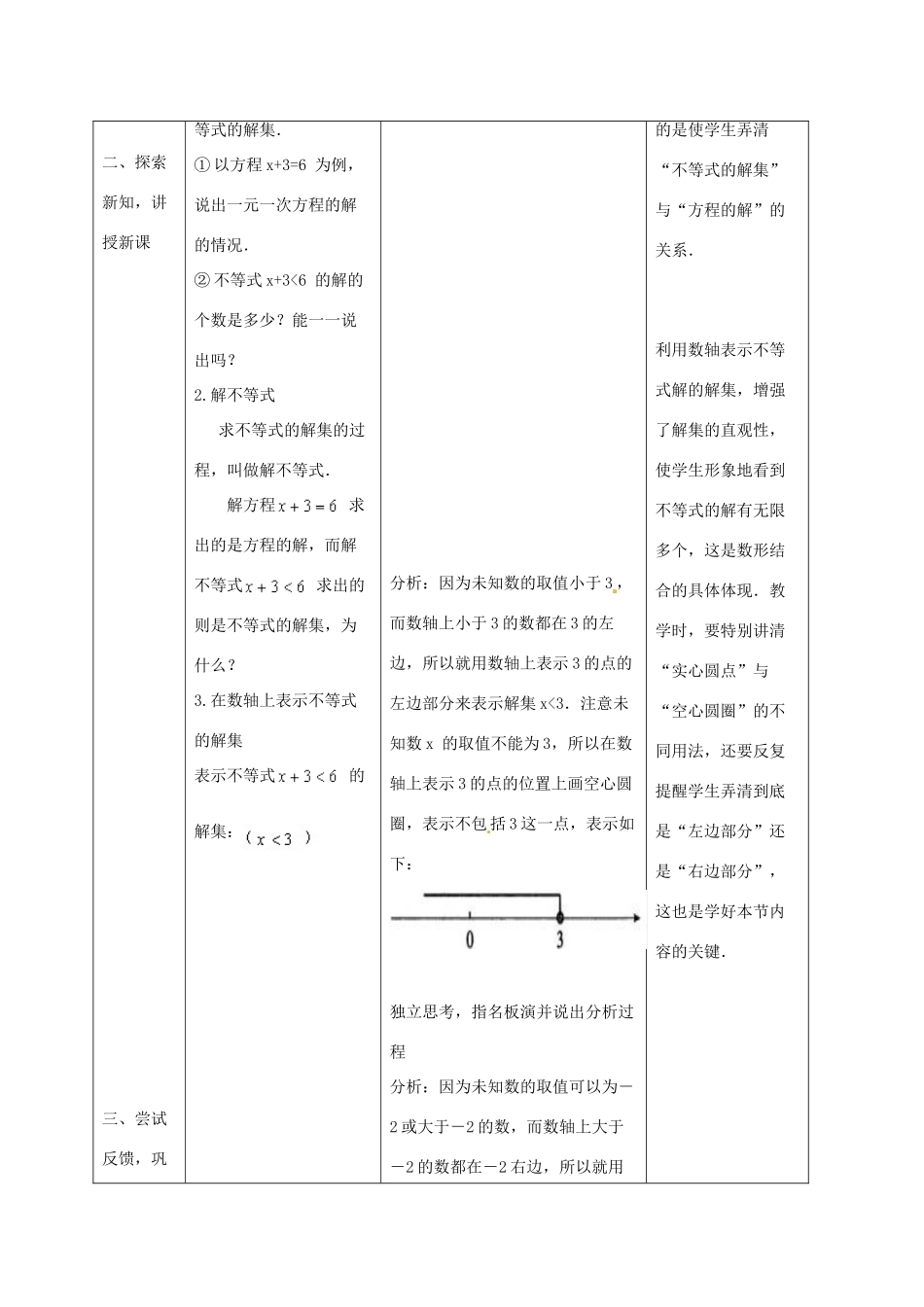 河北省围场县八年级数学上册《不等式的解集》教案 新人教版_第3页