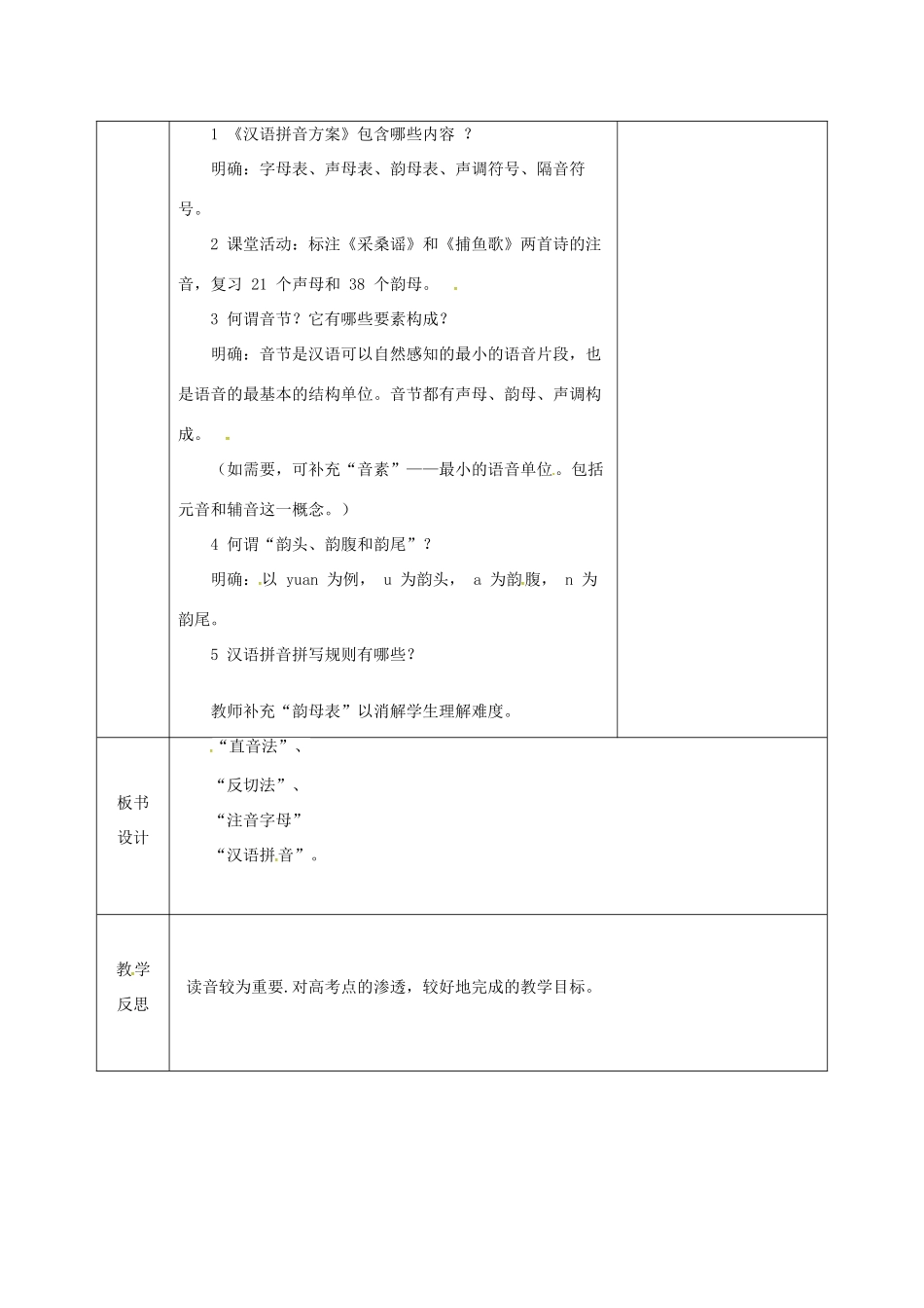 高中语文 第二单元 第一节 字音档案-汉字的注音方法教案 新人教版选修《语言文字应用》-新人教版高二《语言文字应用》语文教案_第2页
