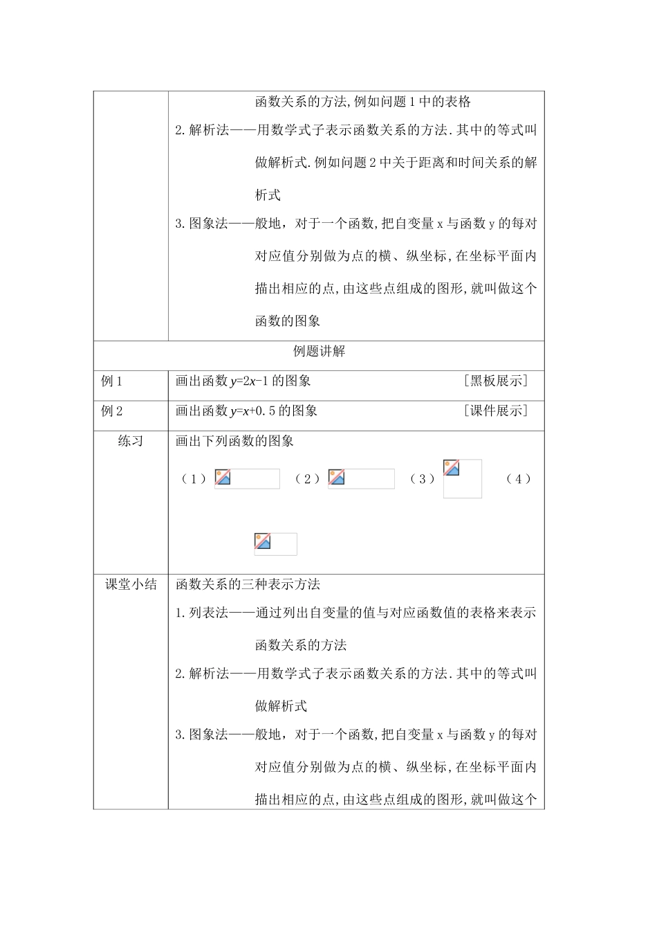 八年级数学§13.1 函数第二课时教案全国通用_第2页