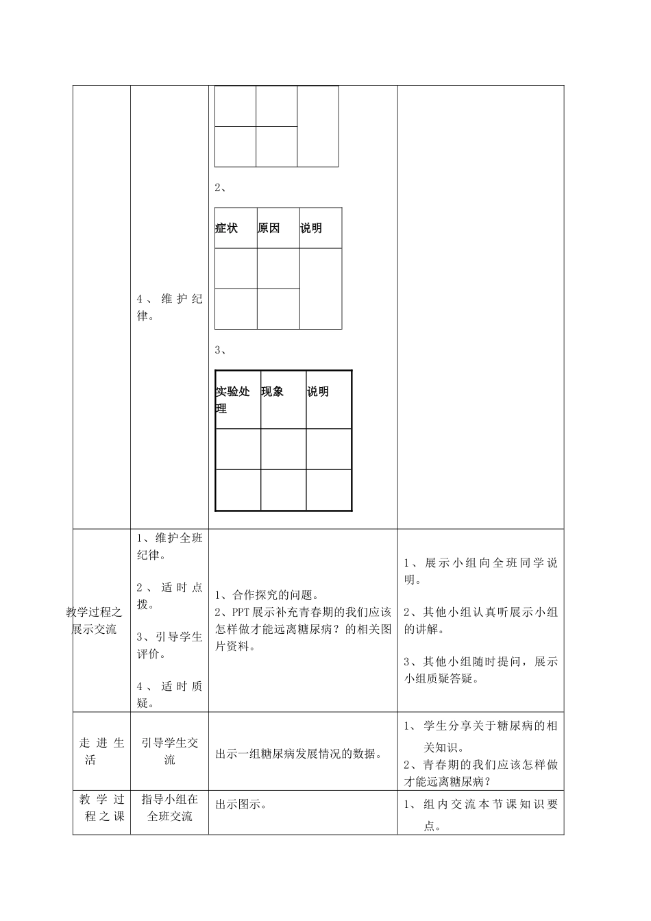 湖北省夷陵区小溪塔三中七年级生物下册 第六章 第四节《激素调节》教学设计 新人教版_第2页