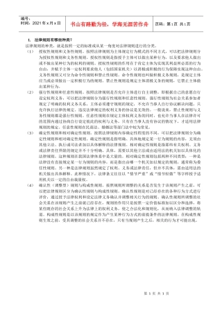 法律规则有哪些种类