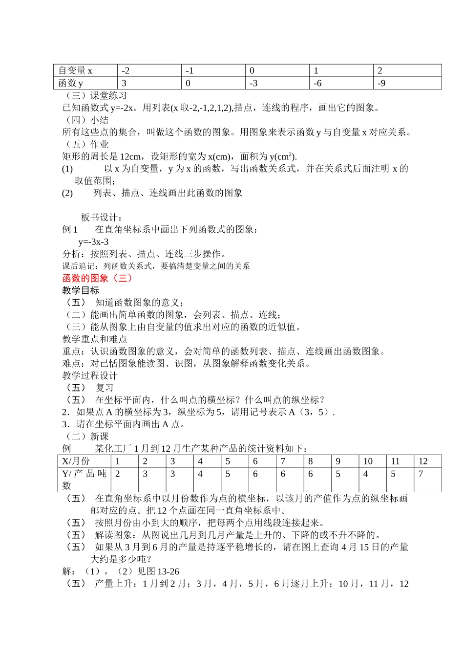 八年级数学11.1函数的图象12教案人教版_第3页