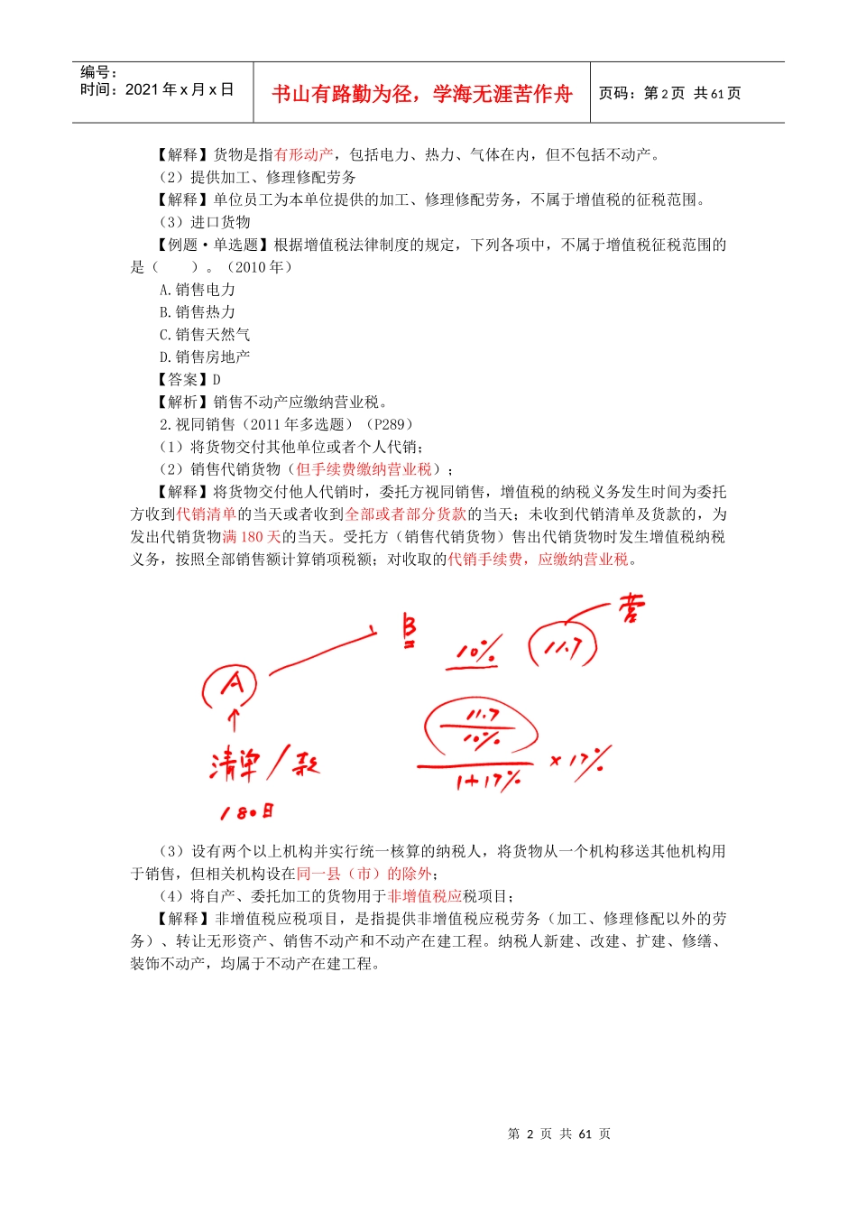 XXXX年第六章__增值税和消费税法律制度(完整版)_第2页