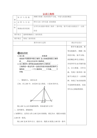 吉林省长春市双阳区七年级数学下册 第9章 多边形 9.1 三角形 9.1.1 认识三角形（2）教案 （新版）华东师大版-（新版）华东师大版初中七年级下册数学教案