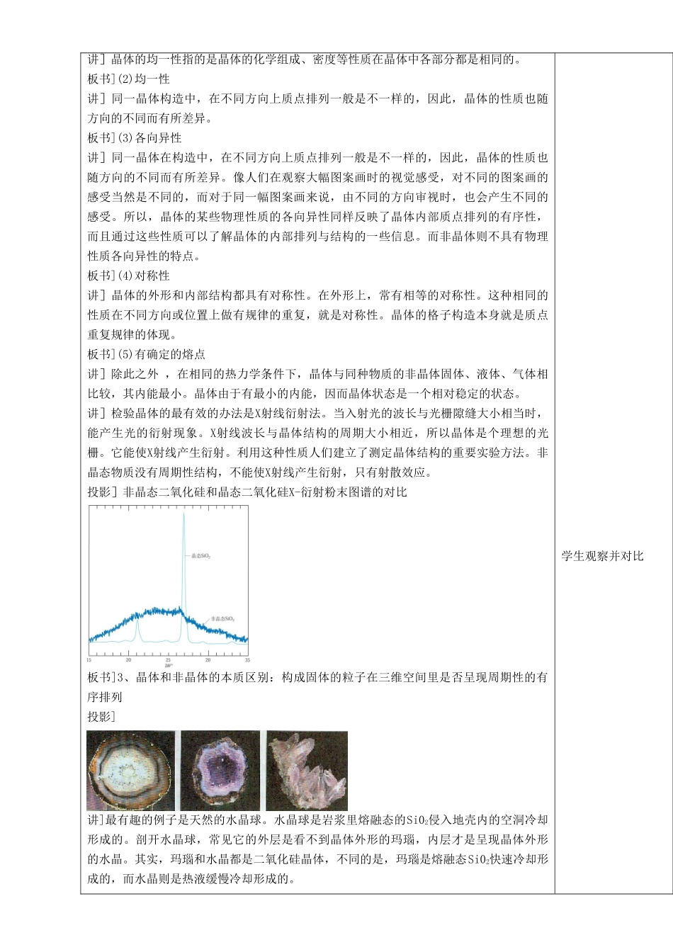 高中化学 第三章 晶体结构与性质 3.1 晶体常识（第1课时）教案 新人教版选修3-新人教版高二选修3化学教案_第3页