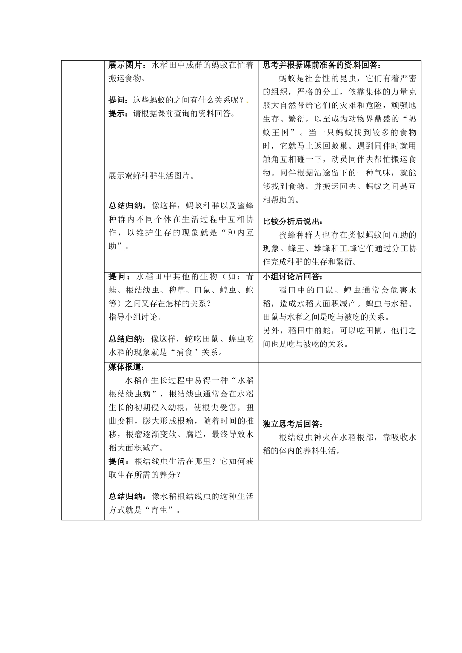 江苏省宜兴市培源中学七年级生物上册 第2单元 第2章 第2节 环境影响生物的生存教案 苏教版_第3页
