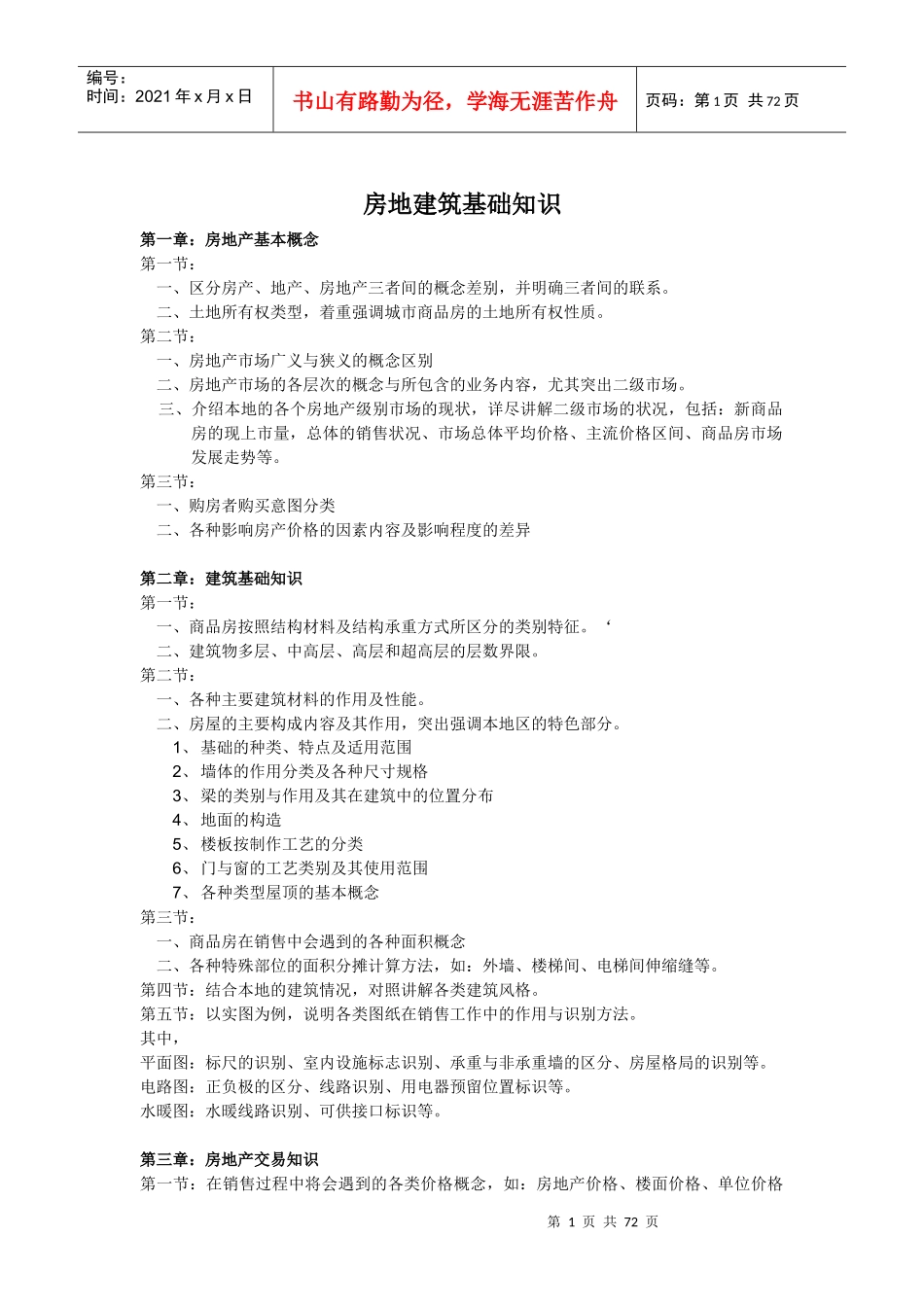 房地产基础知识及相关的法律法规_第1页