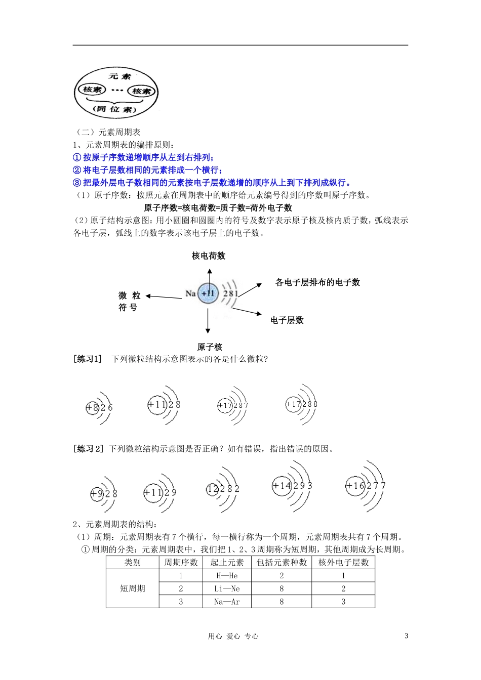 高中化学 第一章第一节 元素周期表教案3 新人教版必修2_第3页