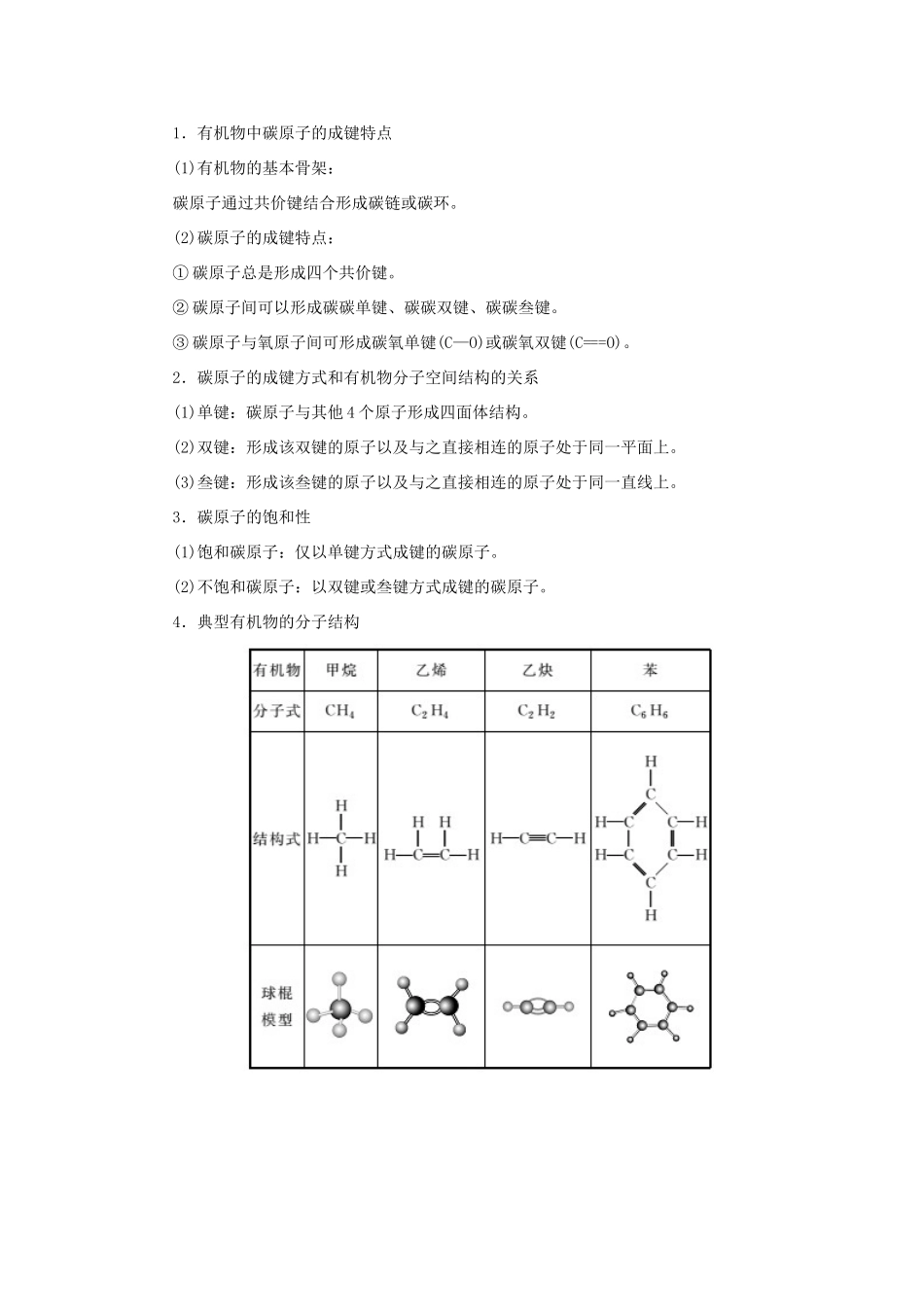 高中化学 第1部分 专题2 第一单元 第一课时 碳原子的成键特点 有机物结构的表示方法讲义（含解析）苏教版选修5-苏教版高二选修5化学教案_第2页