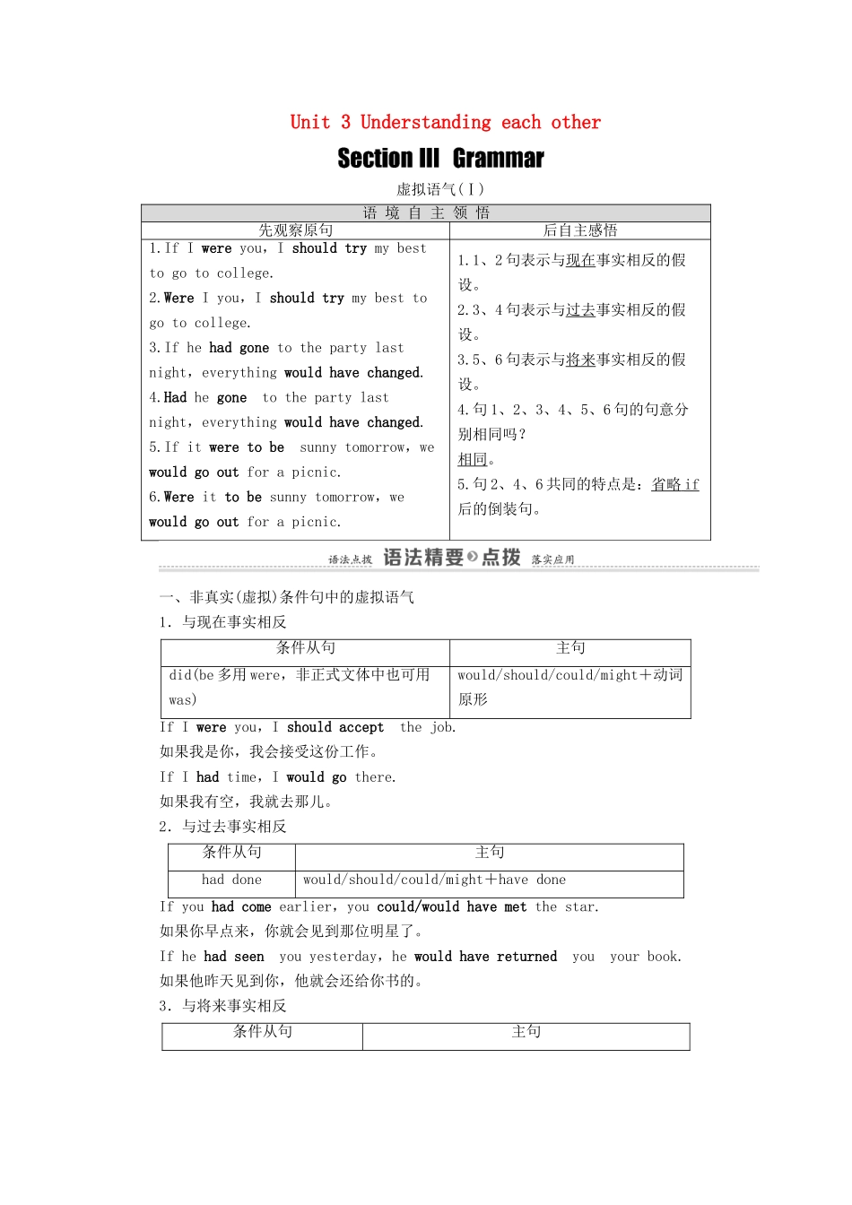 高中英语 Unit 3 Understanding each other Section Ⅲ Grammar（教师用书）教案 牛津译林版选修6-牛津版高二选修6英语教案_第1页