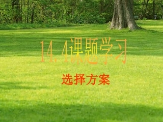 安徽省太和大新中学八年级数学上14.4课题学习- 14.4选择方案