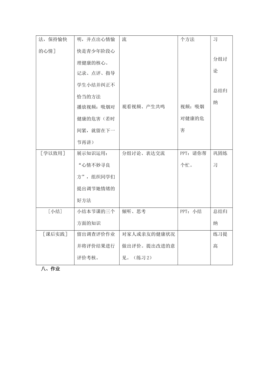 八年级生物下册 8.3.1 评价自己的健康状况教案4 （新版）新人教版_第3页