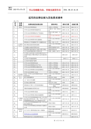 1--适用的法律法规与其他要求清单1