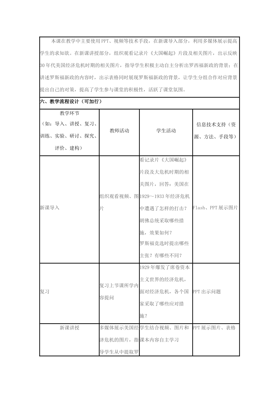 高中历史 第15课 大萧条与罗斯福新政教案37 岳麓版必修2-岳麓版高一必修2历史教案_第2页