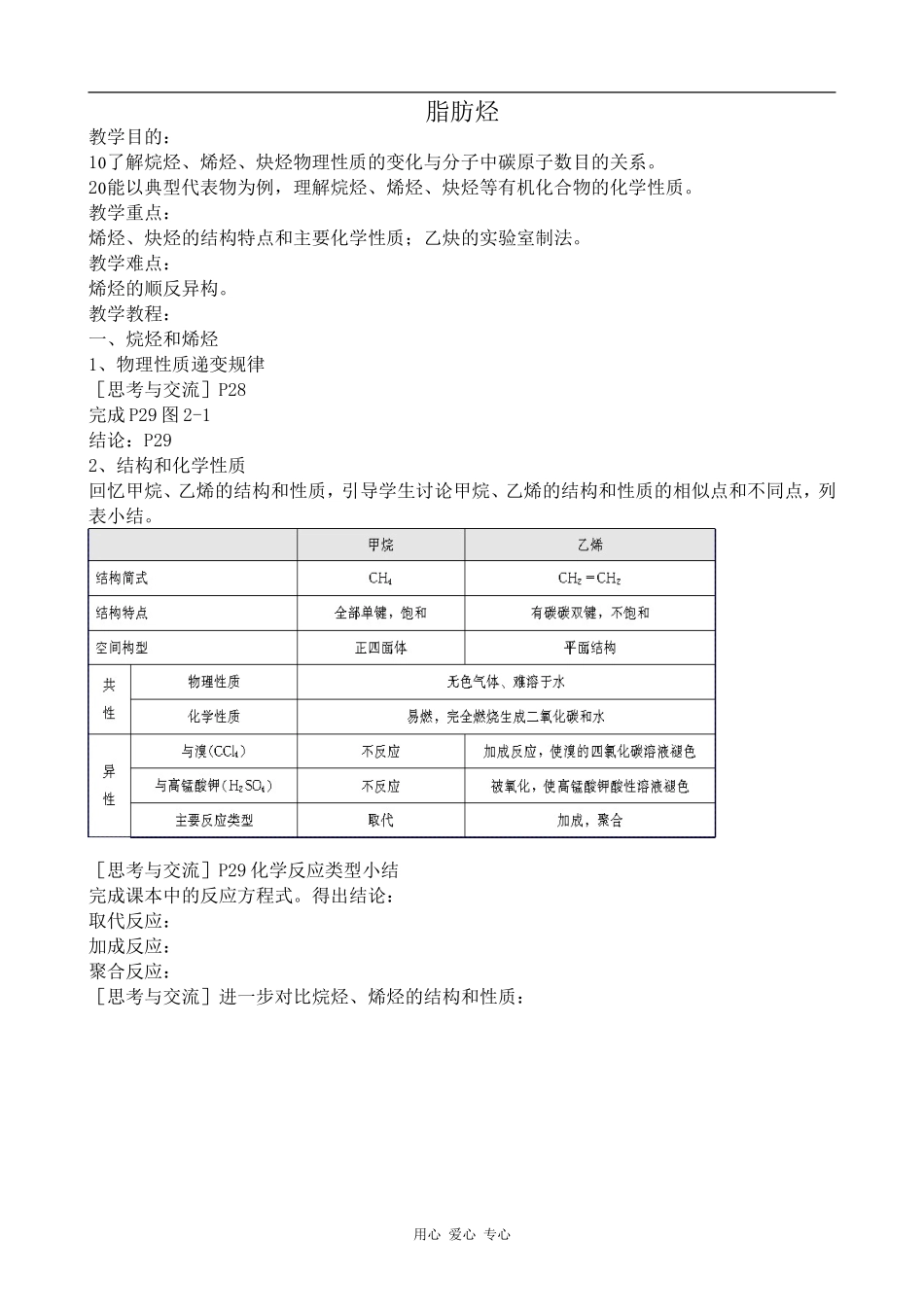 高中化学脂肪烃新人教版选修五_第1页