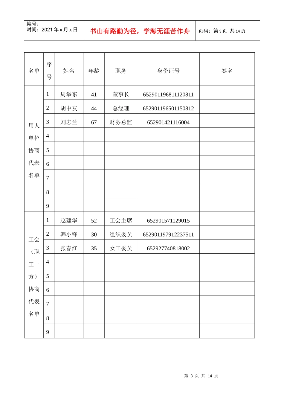 实业集体合同书_第3页
