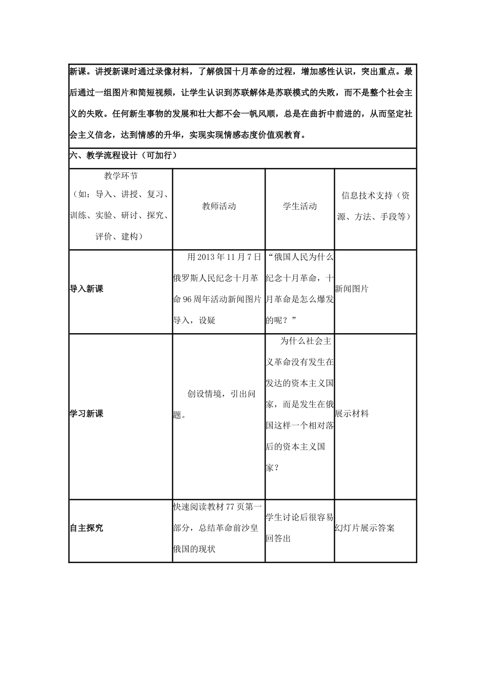高中历史 第19课 俄国十月社会主义革命教案13 岳麓版必修1-岳麓版高一必修1历史教案_第2页