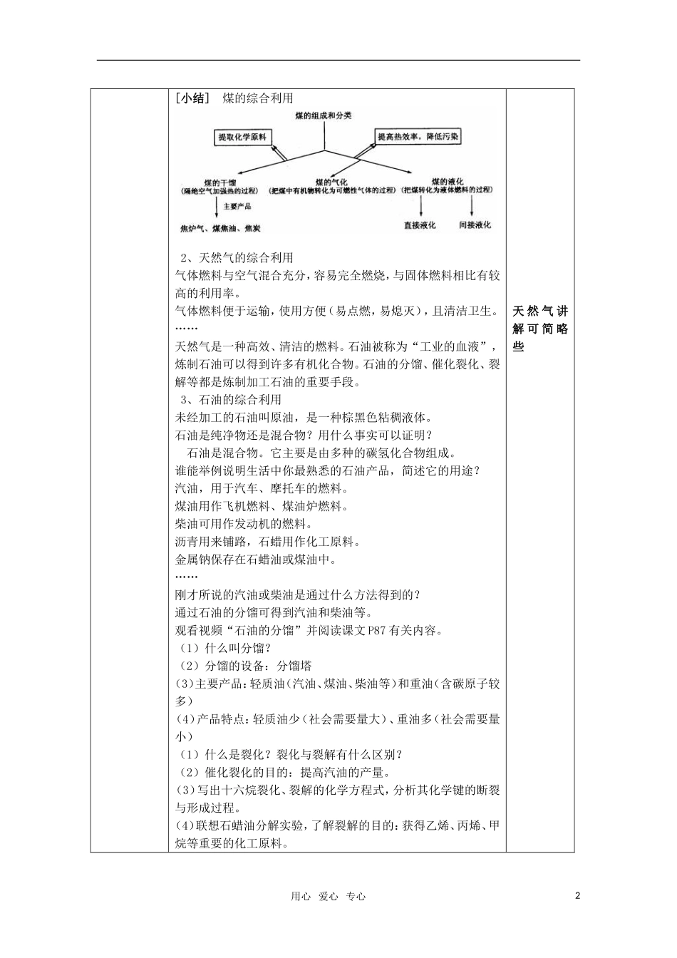高中化学《化学与资源综合利用 环境保护》教案4 新人教版必修2_第2页