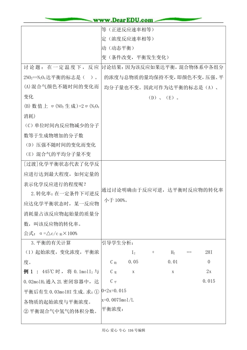 高中化学旧人教第二册必修 化学平衡2_第2页