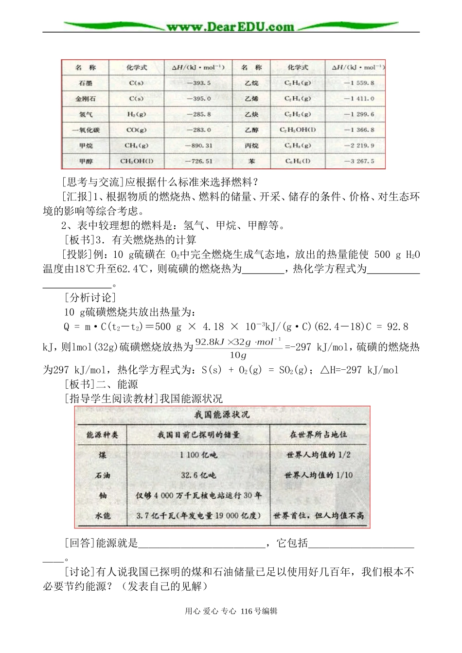 高中化学新人教选修4 燃烧热 能源1_第2页
