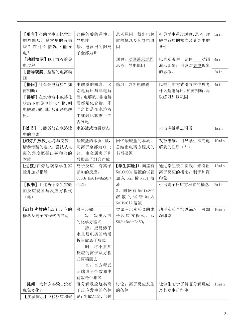 高中化学《离子反应》教案8 新人教版必修1_第3页