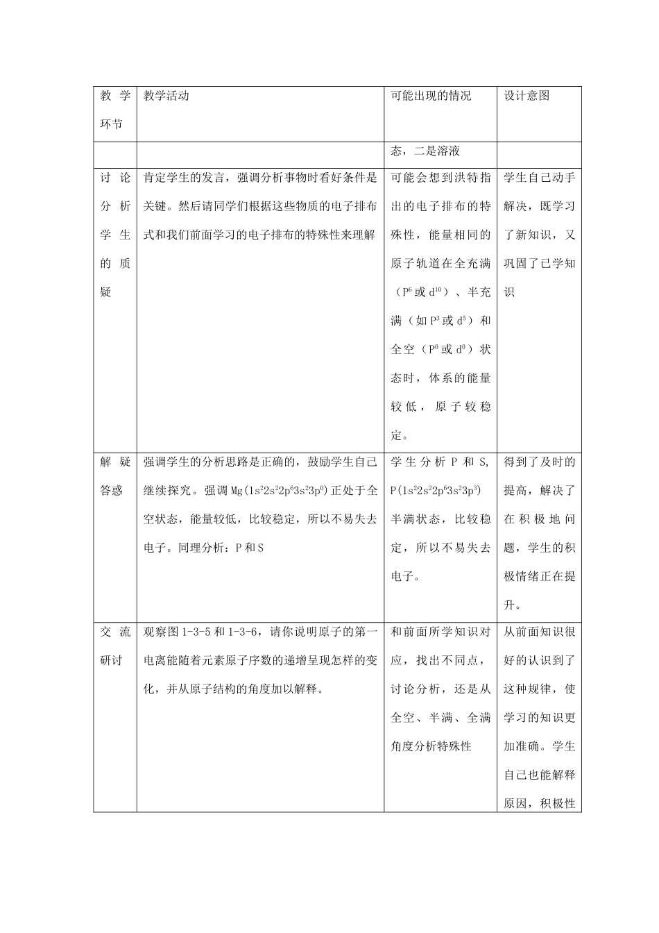 高中化学 第1章 原子结构 1.3 原子结构与元素的性质（第1课时）教案 鲁科版选修3-鲁科版高中选修3化学教案_第3页