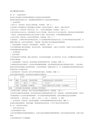 高中通用技术必修1全套教案