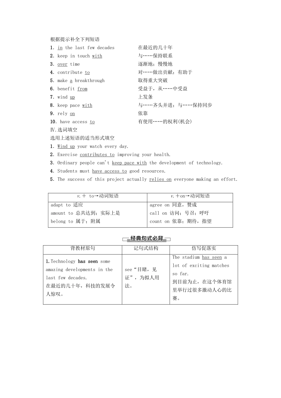 高中英语 Unit 1 Living with technology Section Ⅱ Language Points（Ⅰ）（Welcome to the unit  Reading）教案（含解析）牛津译林版选修7-牛津版高二选修7英语教案_第2页