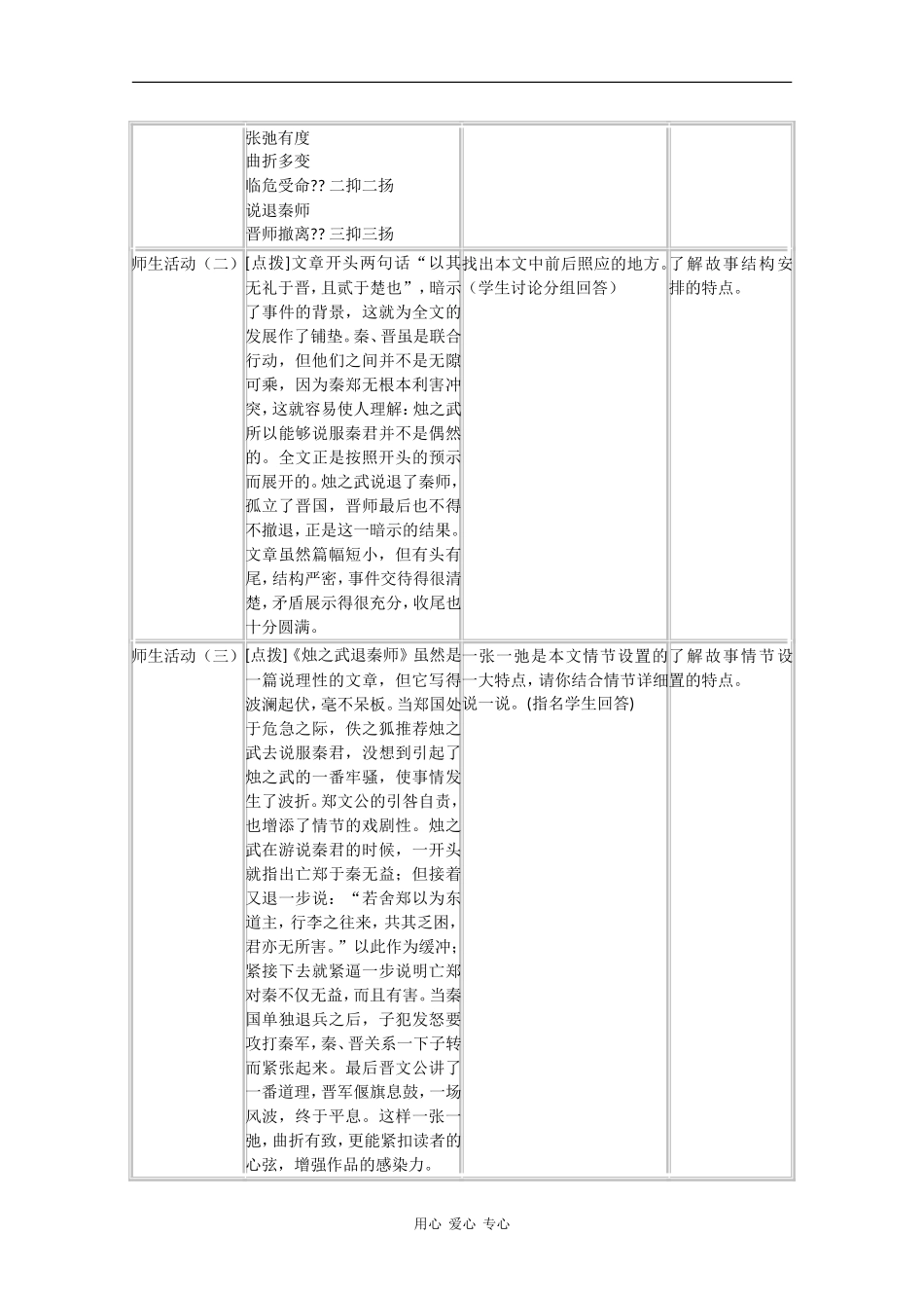 高中语文：3.9《烛之武退秦师》教案（旧人教版必修2）_第3页
