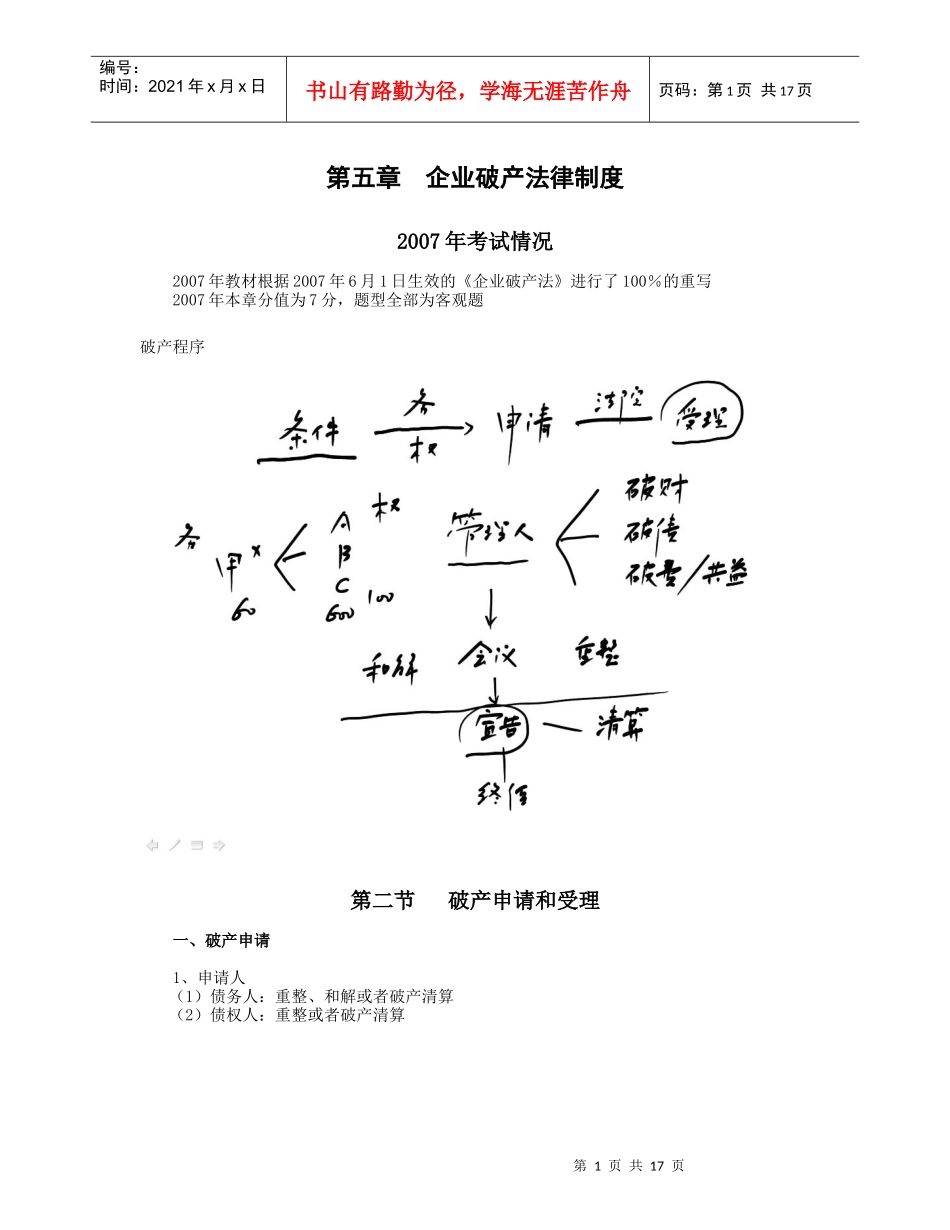 企业破产法律制度_第1页