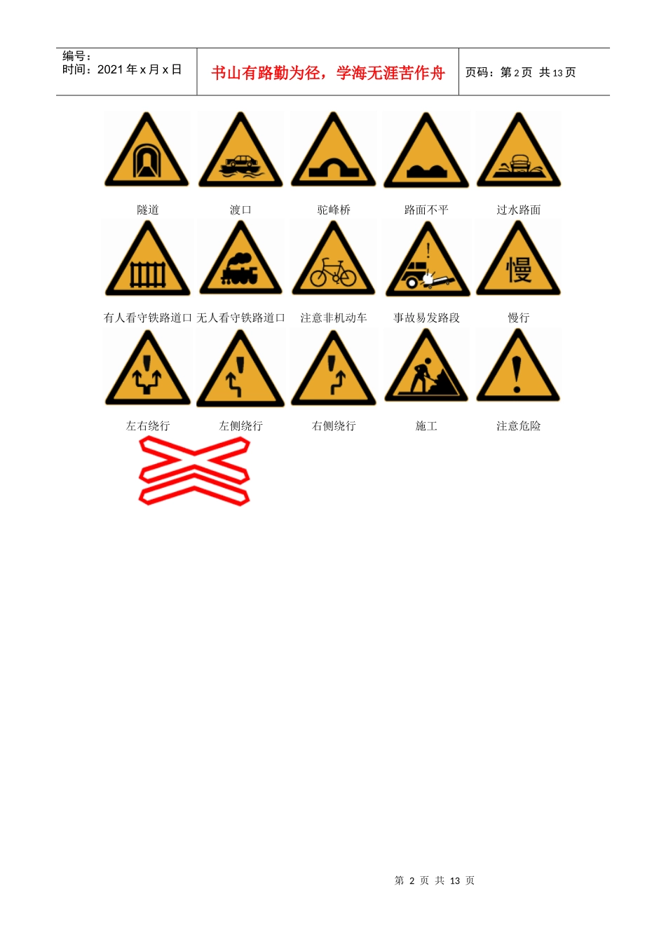 交通标志及法律法规_第2页
