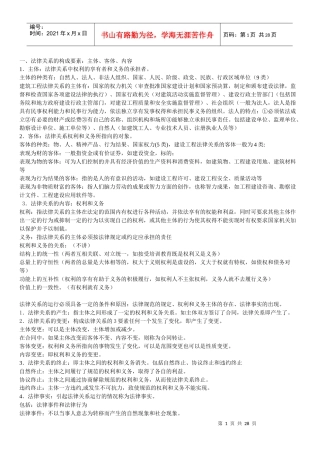 土建中职法规要点整理