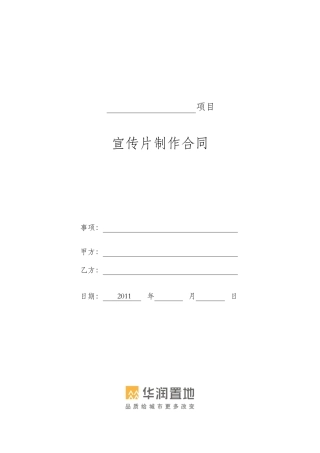 10宣传片制作合同