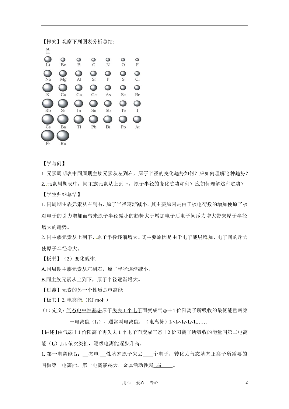 高中化学 1.2.2《元素周期律》（1） 新人教选修3_第2页