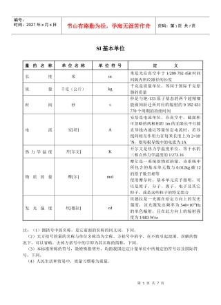 法规-法定计量单位