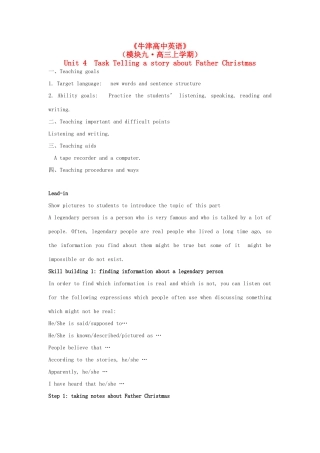 高中英语 Unit4 Behind beliefs-Task精品教案 牛津译林版选修9